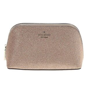 Kate Spade Gold Cosmetic Bag with Luxurious Shimmer